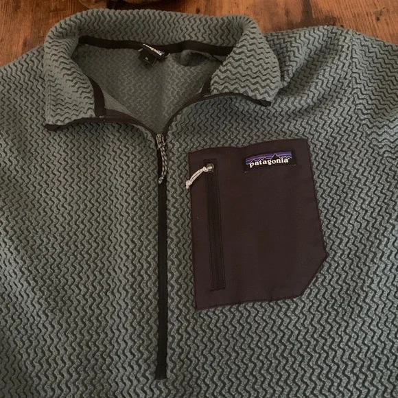 Patagonia Mens R1 Air Zip Neck Fleece Noveau Green Sz XL - Picture 5 of 12